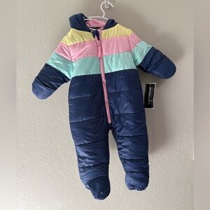 Rothschild Baby Colorblock Pram Snowsuit – Size 12M – NWT